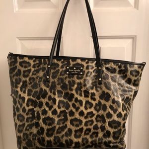 Kate spade leopard print diaper bag